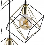 Lampa druciana wisząca 4 punktowa Alambre IV Czarny/Złoty marki TK Lighting