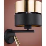 Kinkiet z lampką i abażurem Hilton II LED złoty/czarny marki TK Lighting
