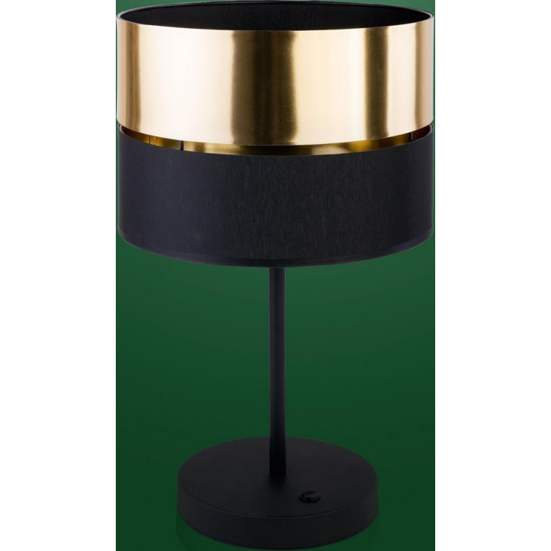 Lampa stołowa glamour z abażurem Hilton złoty/czarny marki TK Lighting