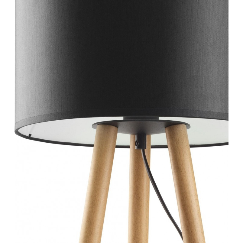 Lampa stołowa trójnóg z abażurem Tokyo sosna / czarny TK Lighting