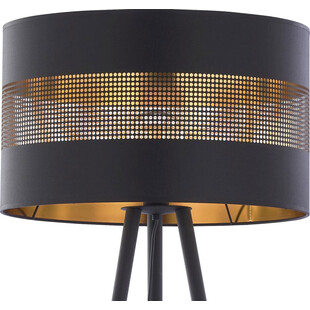 Lampa podłogowa trójnóg z abażurem Tago czarno-złota marki TK Lighting