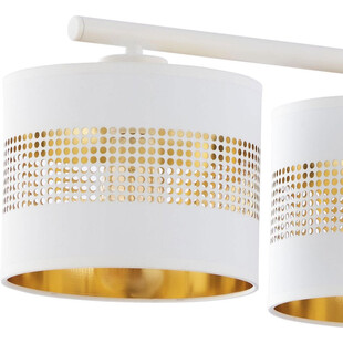 Lampa wisząca ażurowa z abażurami Tago 95 biało-złota marki TK Lighting