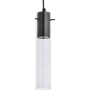 Lampa wisząca szklana tuba Look 6 grafitowo-czarna marki TK Lighting