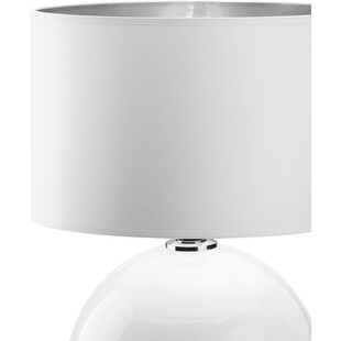 Lampa stołowa szklana z abażurem Palla biało-srebrna marki TK Lighting