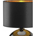 Lampa stołowa szklana z abażurem Palla czarno-złota marki TK Lighting