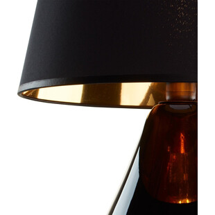 Lampa stołowa szklana z abażurem Lacrima czarna TK Lighting