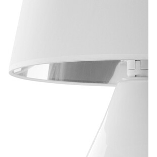 Lampa stołowa szklana z abażurem Lacrima biała TK Lighting