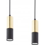 Lampa wiszące tuby glamour Elit 71 czarno-złota marki TK Lighting