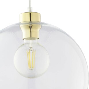 Lampa szklana wisząca kula Cubus 30 przezroczysto-złota  TK Lighting