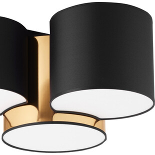 Plafon glamour z abażurem Mona III czarno-złoty marki TK Lighting