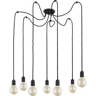 Lampa wiszące "żarówki" na kablu Qualle VII Czarna marki TK Lighting	