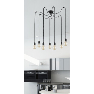 Lampa wiszące "żarówki" na kablu Qualle VII Czarna marki TK Lighting	