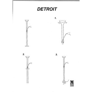 Lampa podłogowa z lampką do czytania Detroit Czarna marki Markslojd