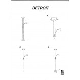 Lampa podłogowa z lampką do czytania Detroit Czarna marki Markslojd