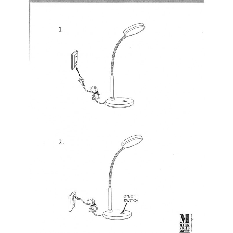 Lampa biurkowa regulowana Flex LED Czarna marki Markslojd