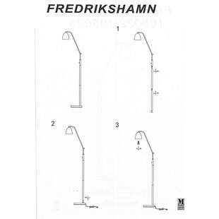 Lampa podłogowa regulowana Fredrikshamn Czarna marki Markslojd