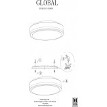 Plafon okrągły Global 28 Led Chrom/Biały marki Markslojd