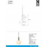Lampa wisząca szklana Sober 15 biało-stalowa marki Markslojd
