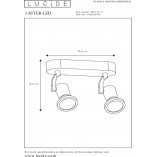Reflektor sufitowy podwójny Jaster II Led Focus Biały marki Lucide