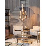 Szklana lampa wisząca nad stół z dekoracyjnymi kloszami Coralie 40