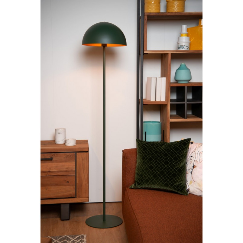 Nowoczesna lampa podłogowa do salonu Siemon zielona marki Lucide
