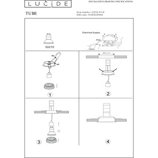 Lampa Spot "oczko" Tube 9 Okrągły Satynowy Chrom marki Lucide