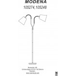 Lampa podłogowa antyczna z abażurami Modena Mosiądz/Biała marki Markslojd