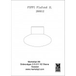 Plafon szklany łazienkowy Pippi Stal/Biały marki Markslojd