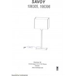 Lampa stołowa z Usb i abażurem Savoy Chrom/Biała marki Markslojd