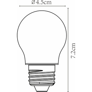 Żarówka dekoracyjna G45 Filament Ściemniana E27 4W 280Lm marki marki Lucide