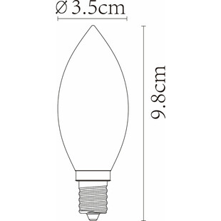 Żarówka dekoracyjna C37 Filament Ściemniana E14 4W 320Lm marki marki Lucide