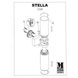 Kinkiet szklany łazienkowy Stella Stal/Biały marki Markslojd