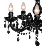 Żyrandol orientalny/glamour z kryształkami Arabesque 45 Czarny Lucide