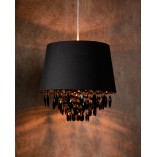 Lampa wisząca glamour z abażurem Dolti 30 Czarna marki Lucide