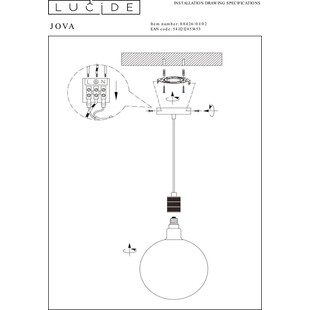 Lampa wisząca "żarówka" na kablu Jova mosiężna marki Lucide