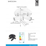 Plafon kierunkowy potrójny Barcelona III Czarny marki Markslojd