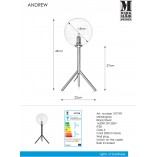 Lampa stołowa szklana kula Andrew Czarny/Przeźroczysty marki Markslojd