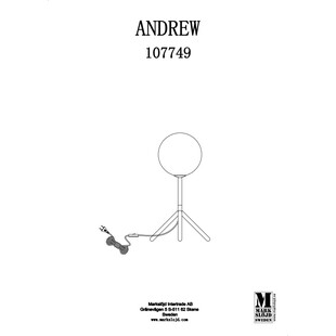 Lampa stołowa szklana kula Andrew Czarny/Przeźroczysty marki Markslojd