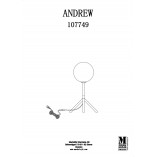 Lampa stołowa szklana kula Andrew Czarny/Przeźroczysty marki Markslojd