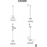 Lampa wisząca szklane kule Crown 70 Dymiony/Czarny marki Markslojd