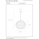 Lampa wisząca kula geometryczna Otona 40 Czarna marki Lucide