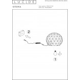 Lampa stołowa kula geometryczna Otona Czarna marki Lucide