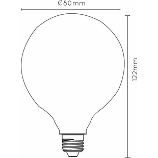 Żarówka dekoracyjna szklana Filament 8 E27 LED 5W marki marki Lucide