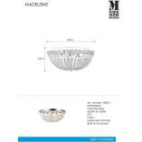 Plafon glamour z kryształkami Madeleine 50 przezroczysto-chromowany marki Markslojd