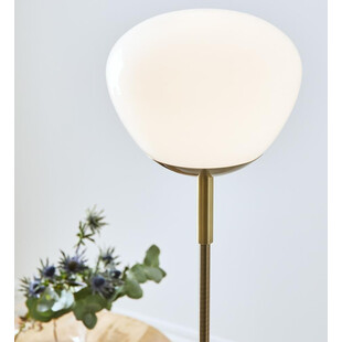 Lampa podłogowa szklana Rise biały / antyczny mosiądz Markslojd