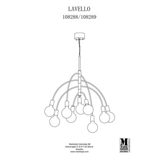 Lampa wisząca 9 punktowa Lavello 95cm czarna Markslojd