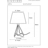 Lampa stołowa trójnóg z abażurem Gitta Rdzawa/Biała marki Lucide