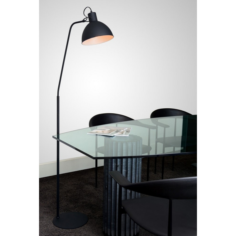 Lampa podłogowa industrialna Shadi Czarna marki Lucide