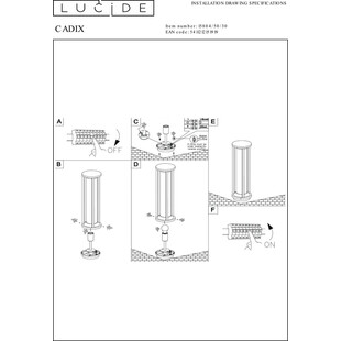 Lampa ogrodowa Cadix 50 IP65 Czarna marki Lucide