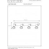 Plafon kierunkowy 4 punktowy Jaster-Led IV Czarny marki Lucide